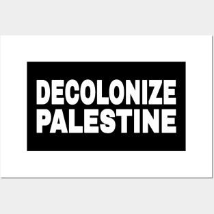 DECOLONIZE PALESTINE - White - Front Posters and Art